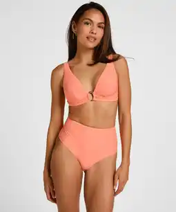 Hunkemoller Hunkemöller Corrigerend Bikinibroekje met Hoge Taille Luxe Oranje aanbieding