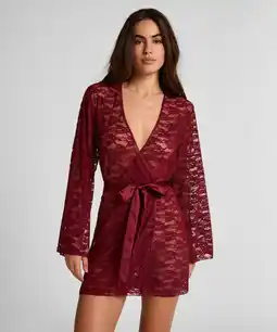 Hunkemoller Hunkemöller Kimono volledig Kant Rood aanbieding