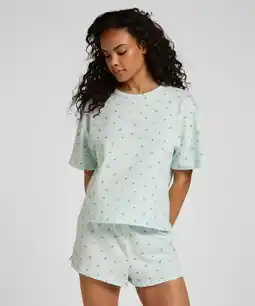 Hunkemoller Hunkemöller Pyjama set katoen Groen aanbieding