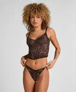 Hunkemoller Hunkemöller Hoog Uitgesneden String Ella Bruin aanbieding
