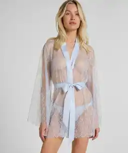 Hunkemoller Hunkemöller Kimono van Kant Blauw aanbieding