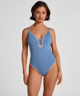 Hunkemoller Hunkemöller Badpak Joburg Blauw aanbieding