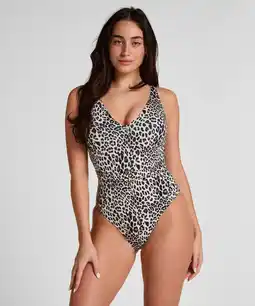 Hunkemoller Hunkemöller Badpak Leopard Zwart aanbieding