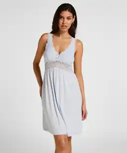 Hunkemoller Hunkemöller Slipdress Nora Lace Blauw aanbieding