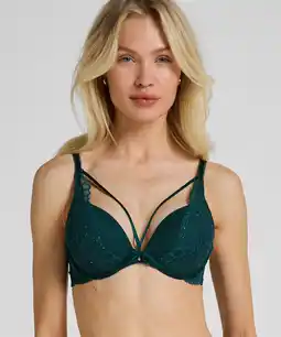 Hunkemoller Hunkemöller Voorgevormde push-up beugel bh Isadora Groen aanbieding