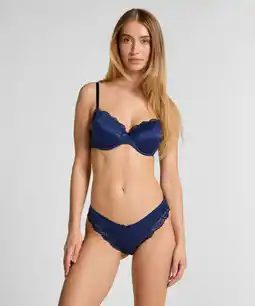 Hunkemoller Hunkemöller Brazilian Lace & Shine Blauw aanbieding