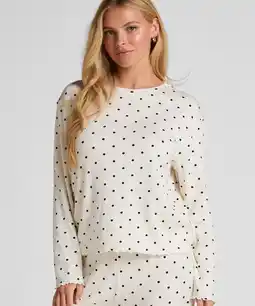 Hunkemoller Hunkemöller Pyjama Top Loose Pointelle Wit aanbieding