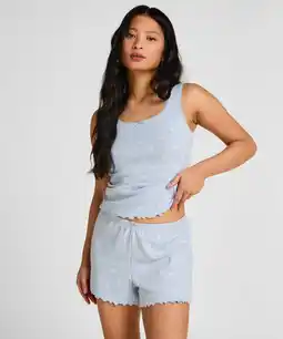Hunkemoller Hunkemöller Pointelle short Blauw aanbieding