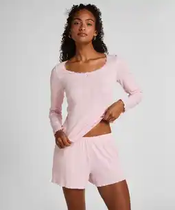 Hunkemoller Hunkemöller Pointelle Short Roze aanbieding