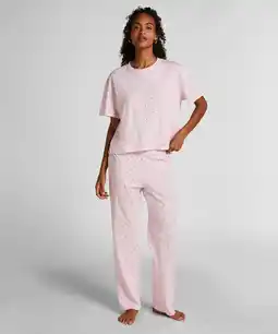 Hunkemoller Hunkemöller Pyjama Set Katoen Print Roze aanbieding