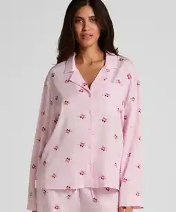 Hunkemoller Hunkemöller Geweven jasje met Kersenprint Roze aanbieding