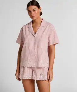 Hunkemoller Hunkemöller Gestreepte Pyjama Short Roze aanbieding