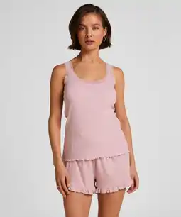 Hunkemoller Hunkemöller Jersey broek met ruches Roze aanbieding