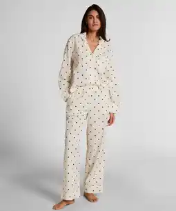 Hunkemoller Hunkemöller Katoenen broek met Stippen Wit aanbieding