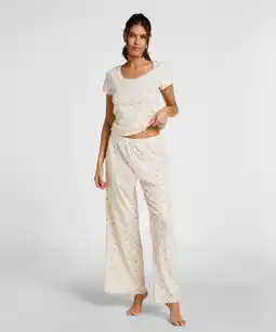 Hunkemoller Hunkemöller Daisy Pyjama Broek Wit aanbieding