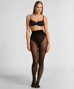 Hunkemoller Hunkemöller Panty 15 Denier Leopard Zwart aanbieding