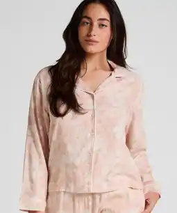Hunkemoller Hunkemöller Linnen Pyjamajasje met Bloemenprint Roze aanbieding