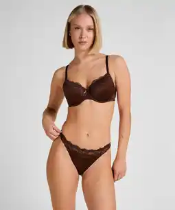 Hunkemoller Hunkemöller String Lace & Shine Bruin aanbieding