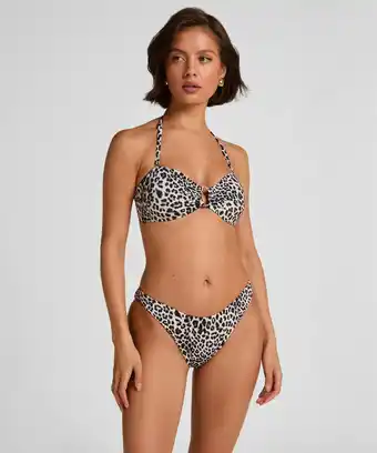 Hunkemoller Hunkemöller Hoog Uitgesneden Bikinibroekje Leopard Zwart aanbieding