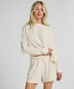 Hunkemoller Hunkemöller Short Waffle Sloane Wit aanbieding