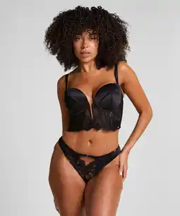 Hunkemoller Hunkemöller Hoog uitgesneden brazilian Grace Zwart aanbieding