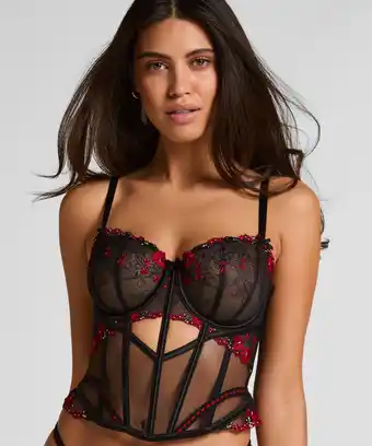 Hunkemoller Hunkemöller Bustier Peonie Zwart aanbieding