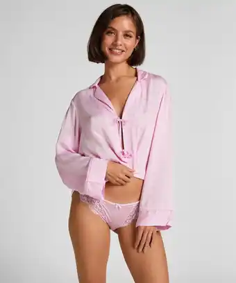Hunkemoller Hunkemöller Hoog uitgesneden brazilian Caro Roze aanbieding