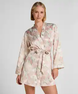 Hunkemoller Hunkemöller Kimono met Bloemen Wit aanbieding