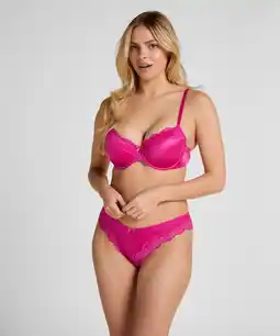 Hunkemoller Hunkemöller Brazilian Lace & Shine Roze aanbieding