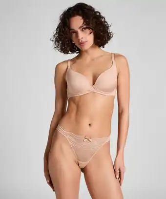 Hunkemoller Hunkemöller String Sully Beige aanbieding