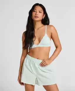 Hunkemoller Hunkemöller Pyjama Short Seersucker Blauw aanbieding