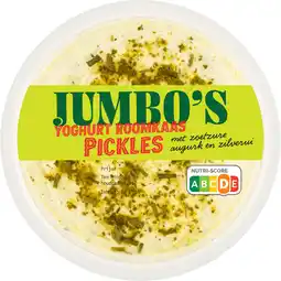 Jumbo Jumbo's Yoghurt Roomkaas Pickles 140 g aanbieding