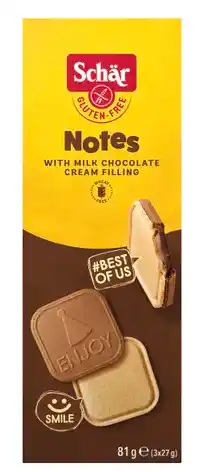 De Online Drogist Schar Notes Chocolate Cream 81GR aanbieding