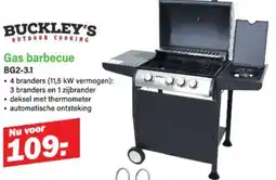 Van Cranenbroek Buckley's outdoor cooking Gas barbecue BG2-3.1 aanbieding