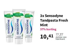 Plein.nl 3x Sensodyne Tandpasta Fresh Mint aanbieding