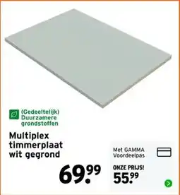 GAMMA Multiplex timmerplaat wit gegrond aanbieding