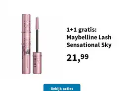 Plein.nl 1+1 gratis: Maybelline Lash Sensational Sky aanbieding