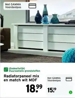 GAMMA Radiatorpaneel mix en match wit MDF aanbieding