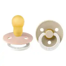 Etos BIBS Glow In The Dark Fopspeen Rond Latex Maat 3 Blush/Vanilla 2 stuks aanbieding