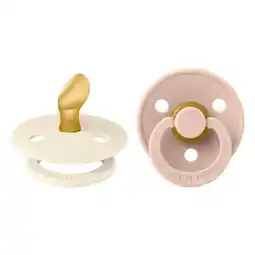 Etos BIBS Colour Fopspeen Anatomisch Latex Maat 1 Ivory/Blush 2 stuks aanbieding