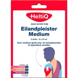 Etos HeltiQ eilandpleist 8x10cm, per stuk verpakt, steriel aanbieding