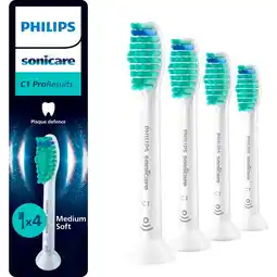 Etos Philips Sonicare ProResults Opzetborstels Wit HX6014/87 4 stuks aanbieding