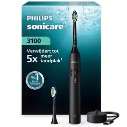 Etos Philips Sonicare Elektrische Tandenborstel 3100 Series Zwart - HX4032/32 aanbieding