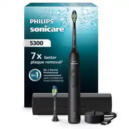 Etos Philips Sonicare Elektrische Tandenborstel 5300 series zwart HX7101/03 aanbieding