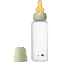 Etos BIBS Babyfles Medium Flow Latex Sage incl. opvouwbaar trechtertje 270 ML aanbieding
