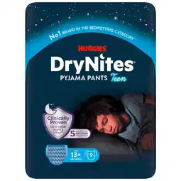 Etos Huggies DryNites Nachtbroekjes Jongens 13+ jaar 9 stuks aanbieding