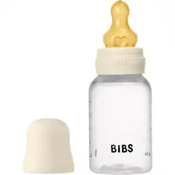 Etos BIBS Babyfles Slow Flow Latex Ivory incl. opvouwbaar trechtertje 150 ML aanbieding