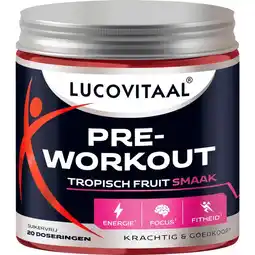 Etos Lucovitaal Pre-Workout Tropisch Fruit 200 gram aanbieding