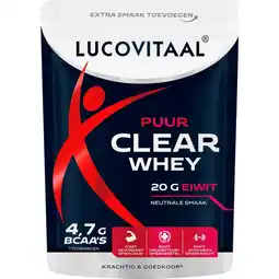 Etos Lucovitaal Clear Whey Puur Eiwitpoeder 175 gram aanbieding
