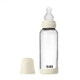 Etos BIBS Babyfles Glas Medium Flow Silicone Ivory incl. opvouwbaar trechtertje 240 ML aanbieding